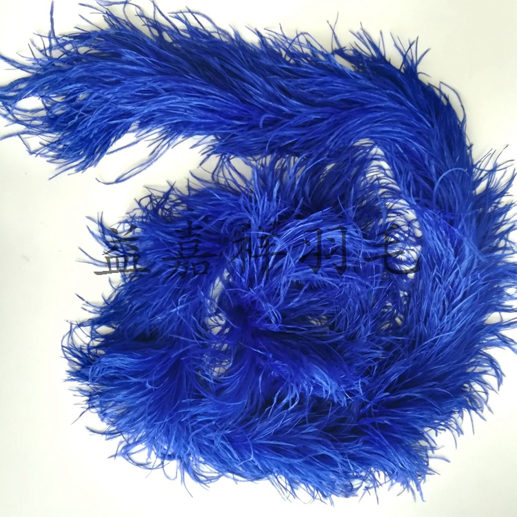 Clothing accessories feather scarf 5-layer blue ostrich silk wool strip natural ostrich feather wool strip
