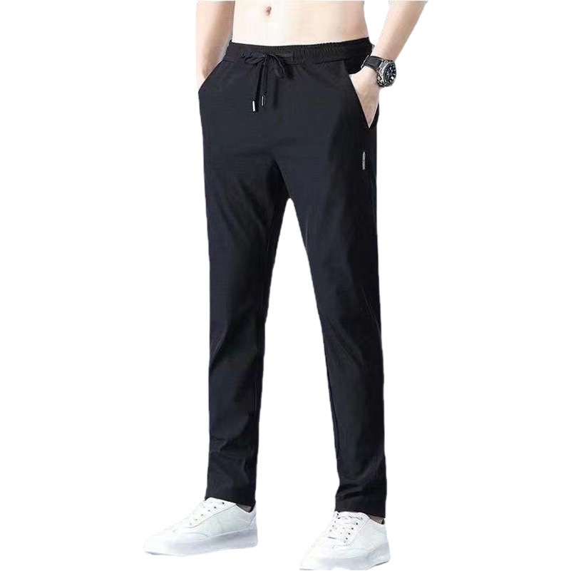 Men's Casual Pants Thin Stretch Straight Loose Sports Pants Summer Korean Fashionable Slim-fit All-match Long Pants