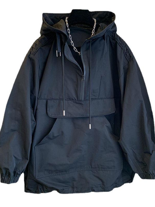 Picture of 2024 new coat suit men's Korean fashion tooling stitching design assault coat trench coat with fashion brand loose