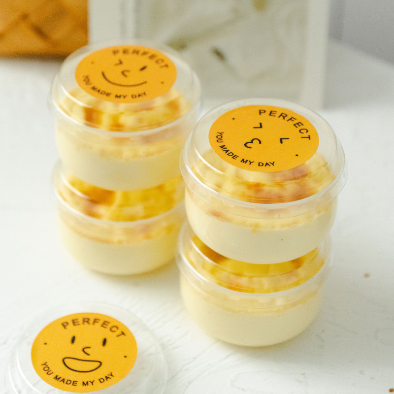 Japanese-Style Chubby Disposable Pp Plastic Pudding Cups with Lids for Home Use, Suitable for Jelly and Yogurt, High-Temperature Resistant Packaging Cups