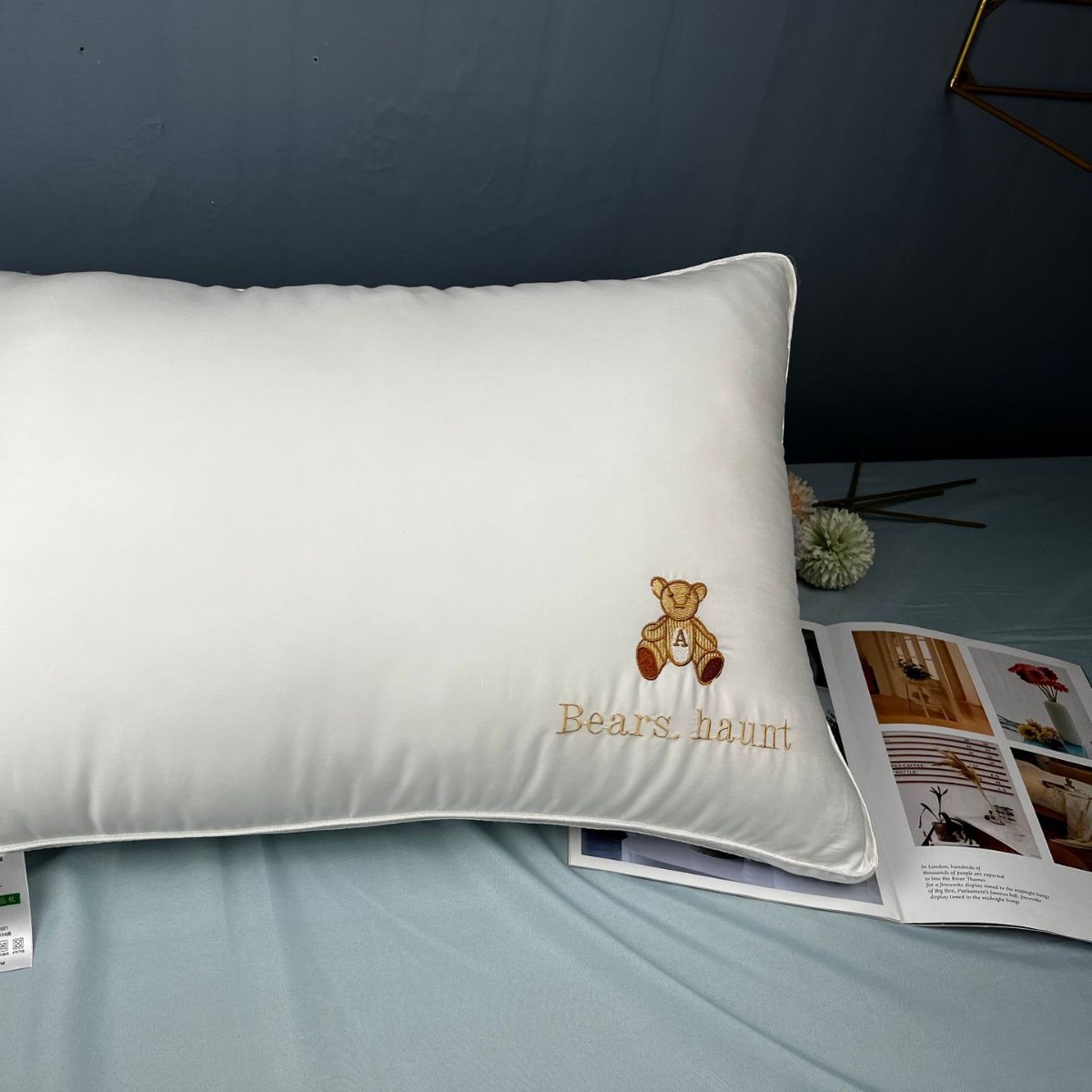Picture of Cotton Hotel Pillow B&B Hotel Special Pillow Pair Single Soft High Pillow Non-Collapse Pillow Core