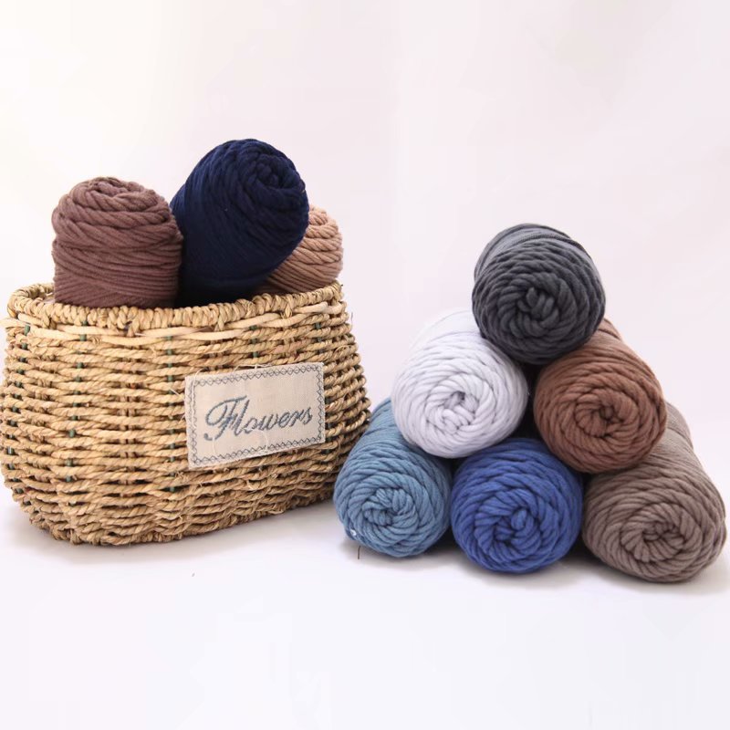 Picture of 8-Strand Lover's Cotton Yarn for Knitting Scarves, Multi-Strand Milk Cotton Baby Cotton Yarn for Knitting Hats and Coats by Hand