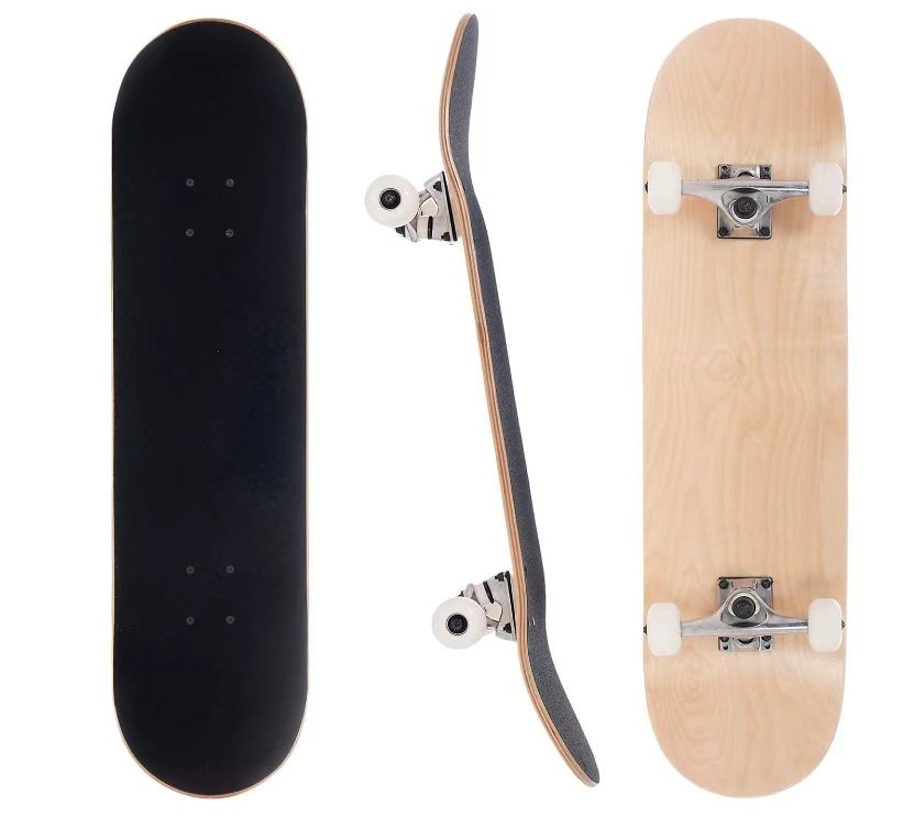 Picture of Children's universal skateboard double-sided blank panel 7-layer Chinese maple log color DIY hand-painted graffiti drawing skateboard
