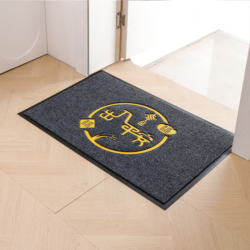Picture of New Chinese Style Floor Mat Entrance Carpet Welcome Absorbent Door Mat Shop Hotel Entrance Striped Entrance Door Mat