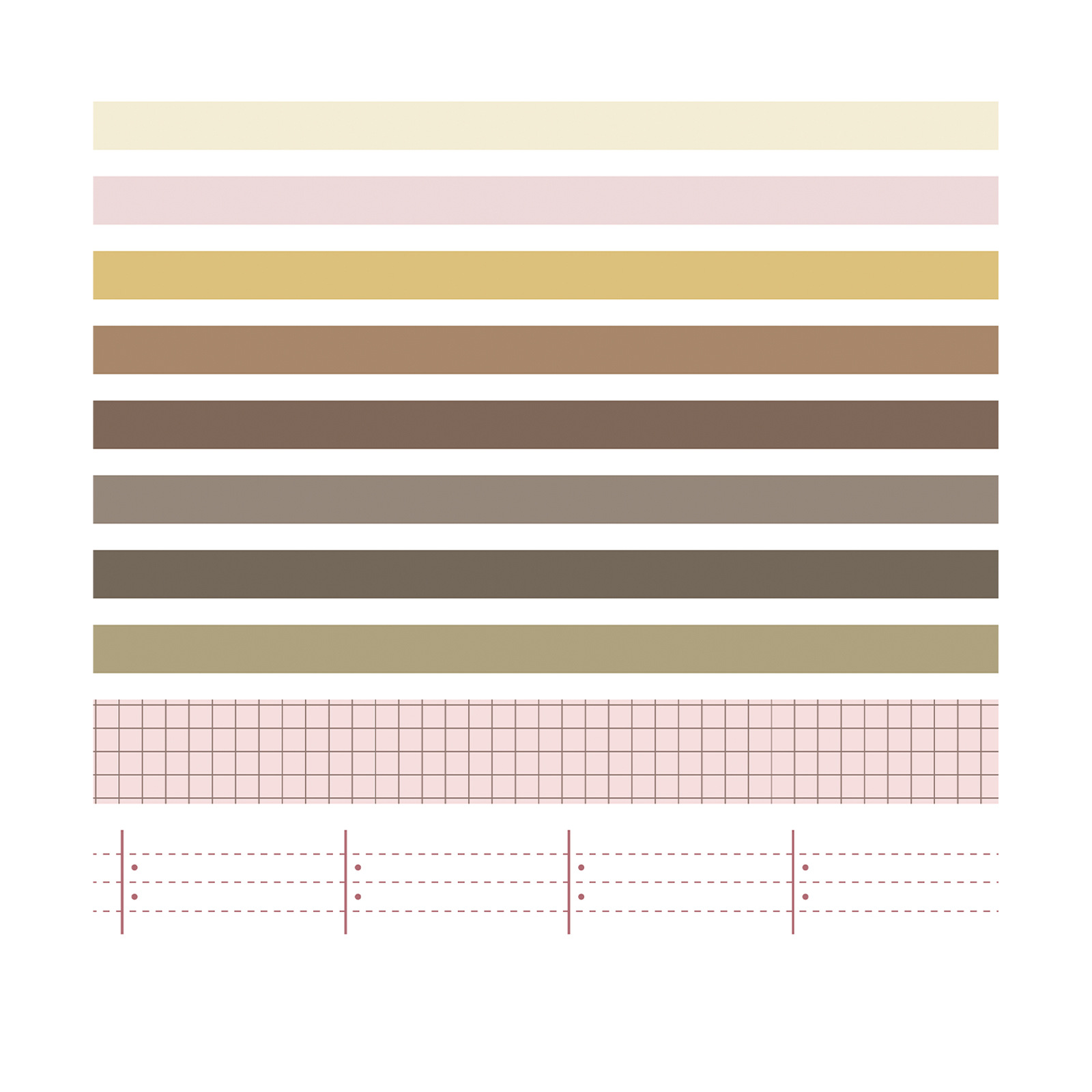 Picture of Agugu Sweet Dream Washi Tape Ins Sticker Pure Color Basic Hand Account Material Set Hand Account Tape