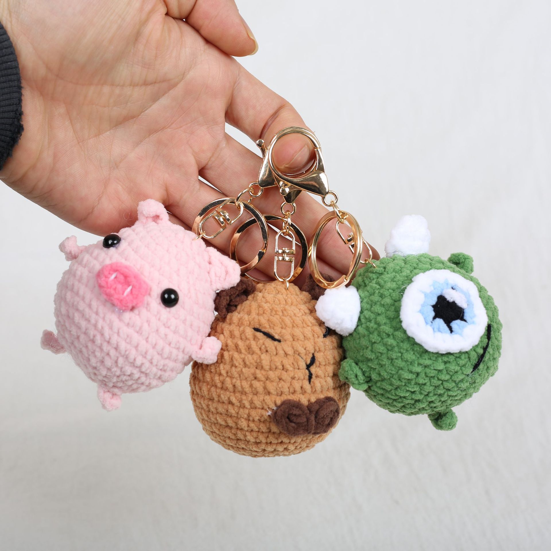Handmade Crochet Wool Doll Crochet Pendant Capibara Cross-Border Water Guinea Pig Handmade Crochet Doll Finished Product
