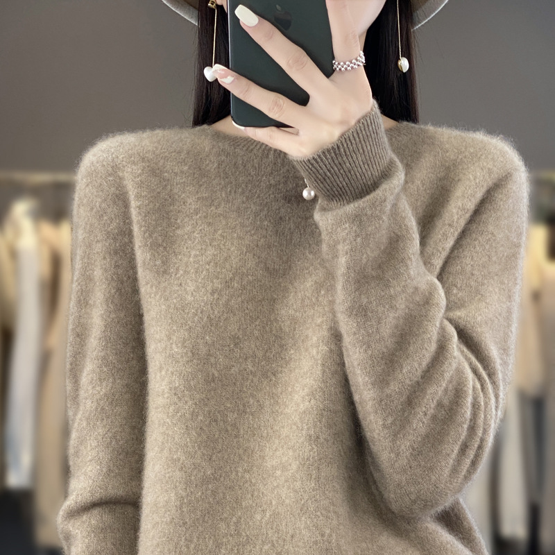 Picture of Soft Nuo low round neck sweater women's autumn and winter New pullover long sleeve wool bottoming shirt women's first-line ready-to-wear sweater women