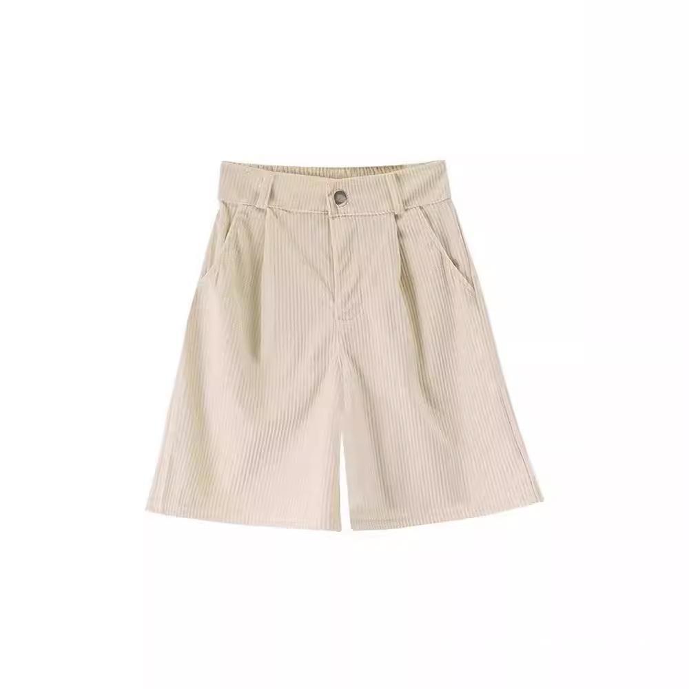 Picture of Wide Leg Pants Retro New Casual Pants Women's Slimming High Waist Wide Pine Nutty A Shorts Autumn and Winter Fashion Corduroy