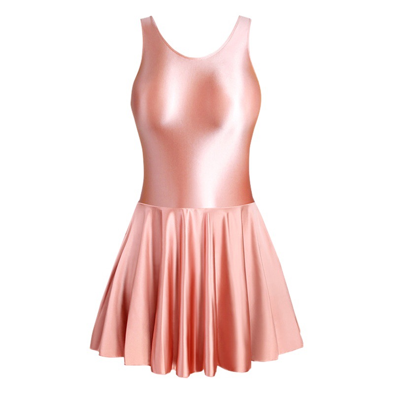 one-fit tight training skirt sports yoga ballet dance skirt vest body skirt silky gloss gymnastics skirt