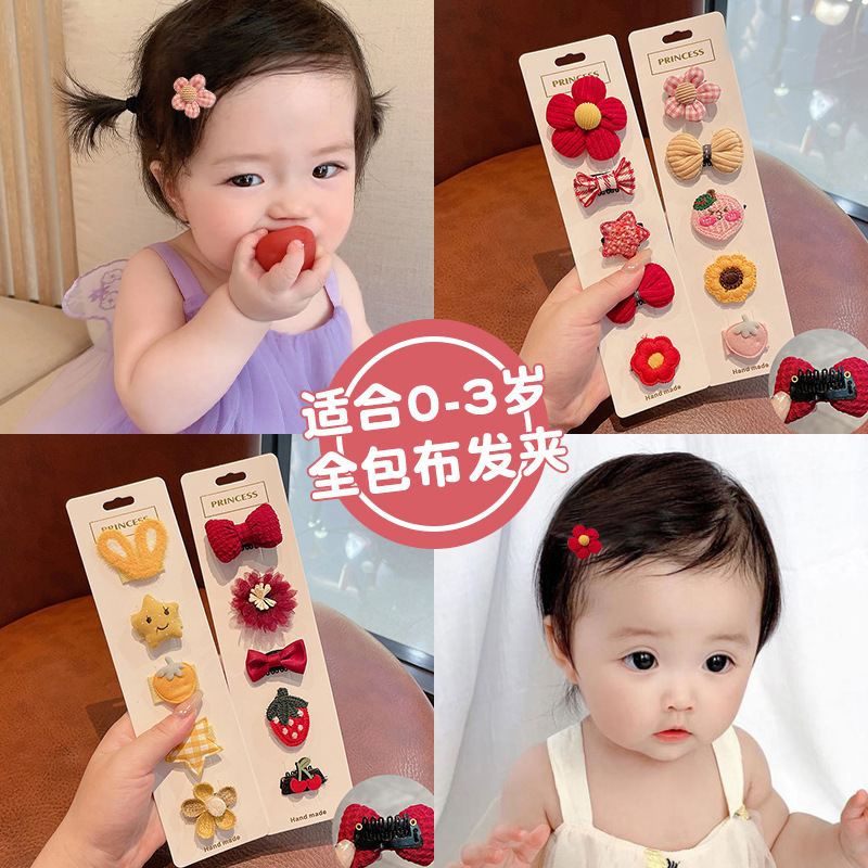 Picture of Cute baby lanugo hair small hairpin baby girl does not hurt hair hair clip baby hair small hair clip children's headdress