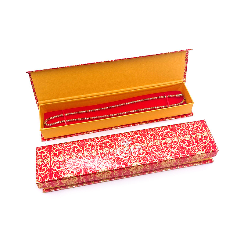 Red golden dragon necklace box jewelry packaging box necklace box printing pendant box jewelry Jade storage bracelet box