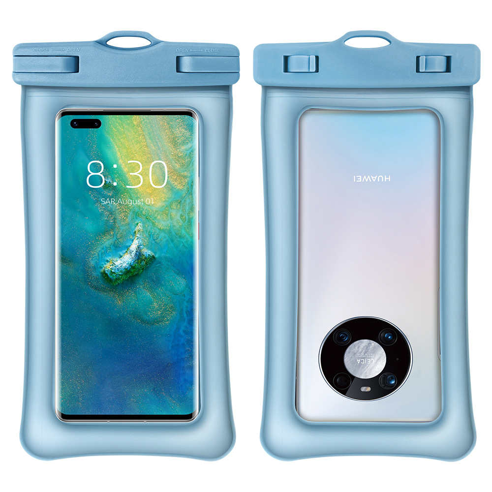 Picture of TPU double airbag inflatable mobile phone waterproof bag floating mobile phone bag swimming diving transparent mobile phone waterproof case