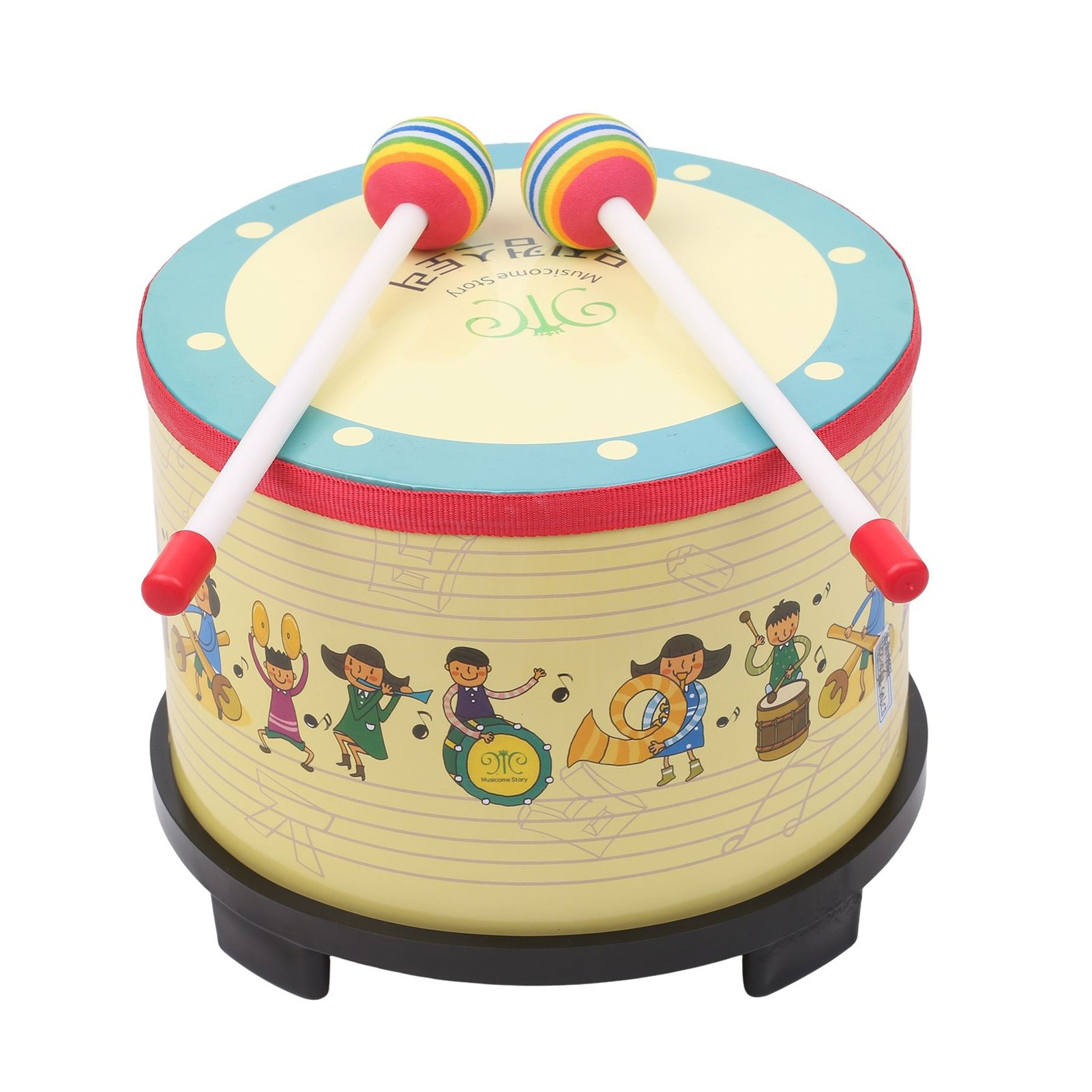 8inch Korean Children's Percussion Instruments Kindergarten School Music Teaching Aids Gifts Toys Music Enlightenment Drums