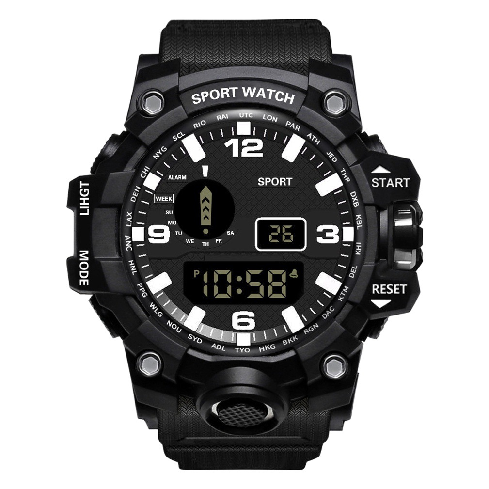 Foreign Trade Hot-Selling Sports Multi-Functional Outdoor Men's Digital Watch for Male and Female Students Running Waterproof Fashion Sportwatch