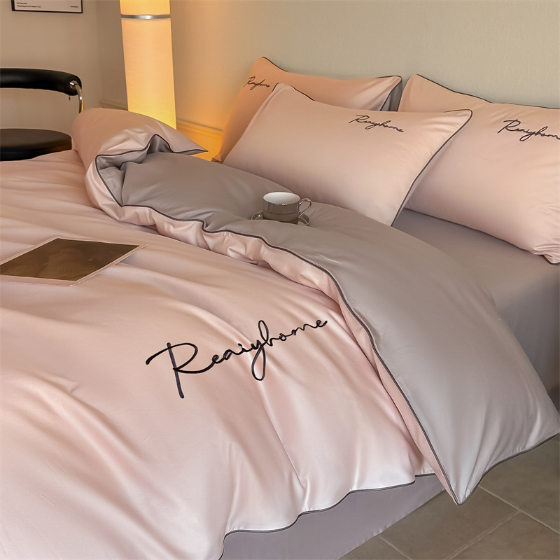 Picture of High-grade sense 120 long-staple cotton bed four-piece cotton cotton light luxury four-season universal quilt cover bed sheet bedding 4
