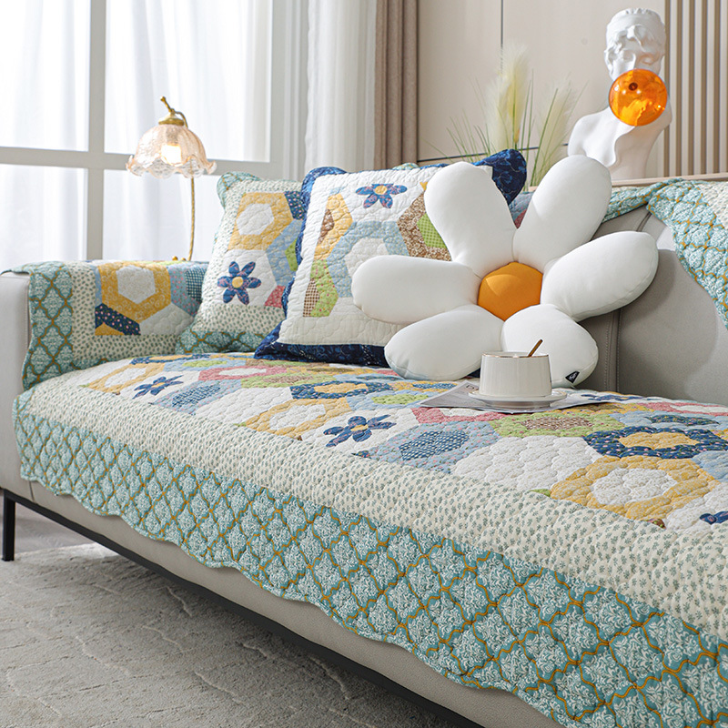 Foreign Trade Sofa Cushion Pure Cotton Four Seasons Non-slip Simple Universal Cotton Cushion Summer Leather Sofa Cover Cover Cloth Towel