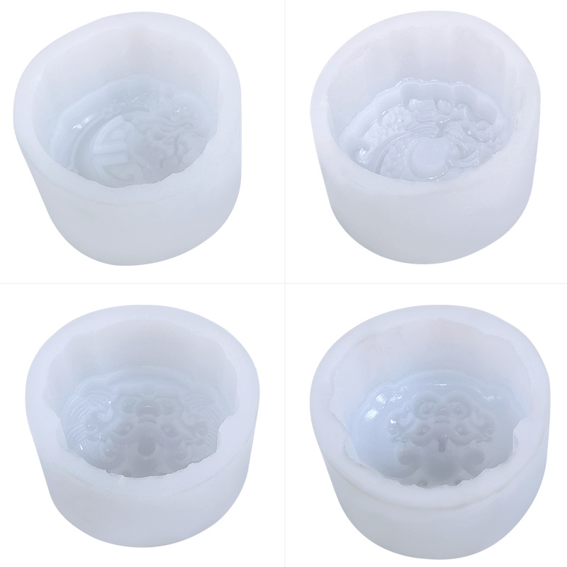 Picture of Sanxin Chinese Style Ice Skin Moon Cake Silicone Mold DIY Creative Mung Bean Cake Dim Sum Baking Mold Flow Heart Filling Mold