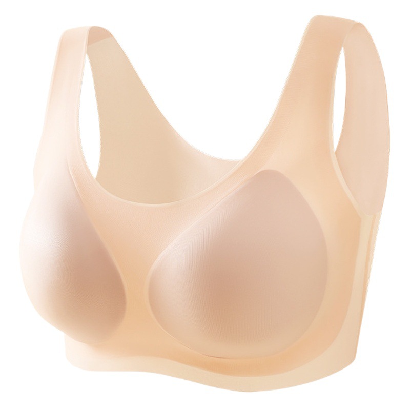 Seamless Intimates for Women, Push-Up, Cool, Wire-Free Vest Style, Summer Thin, Breathable, Semi-Fixed Cup, Beautiful Back Bra