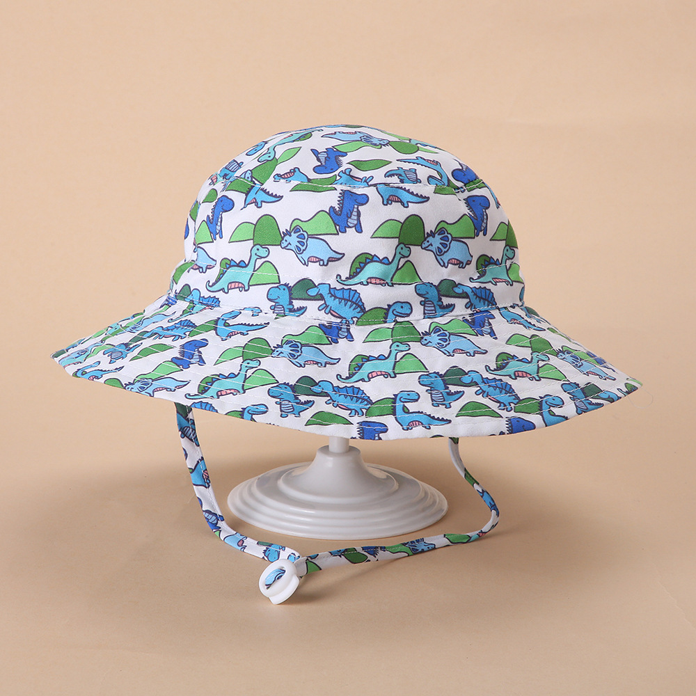 Picture of Spring and summer European and American new sun hat for boys and girls baby breathable quick-drying beach hat for children sunscreen adjustable fisherman hat