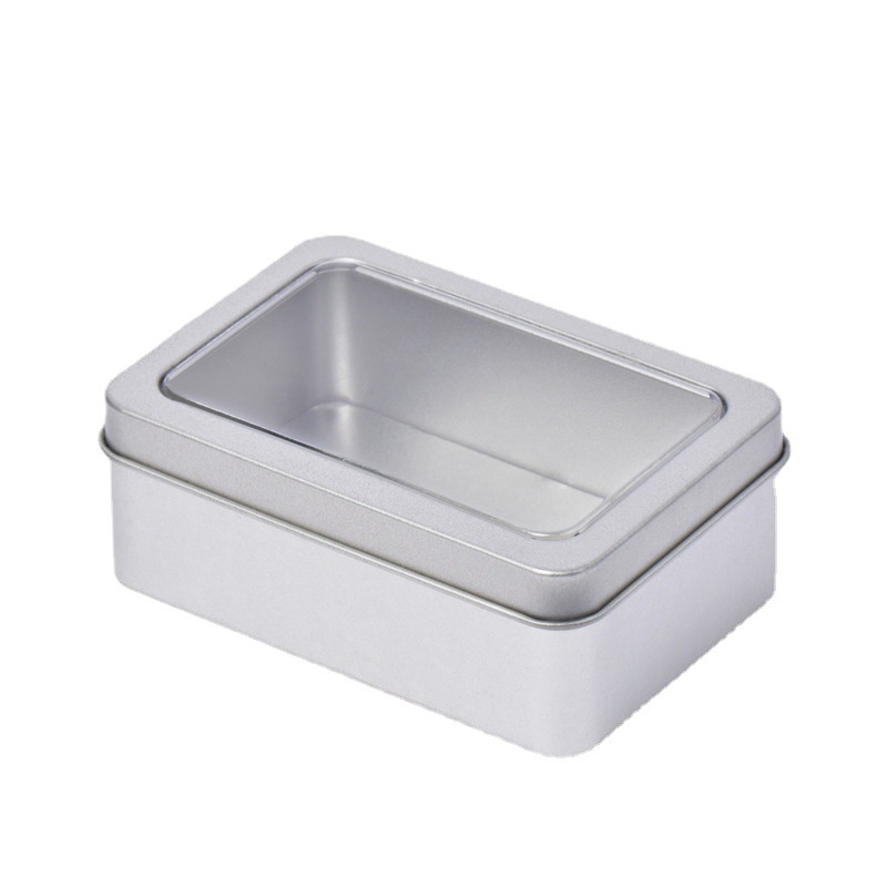 Picture of in stock Tinplate Box Electronic Product Accessories Iron Box Table Game Dice Rectangular Full Window Iron Box Packaging