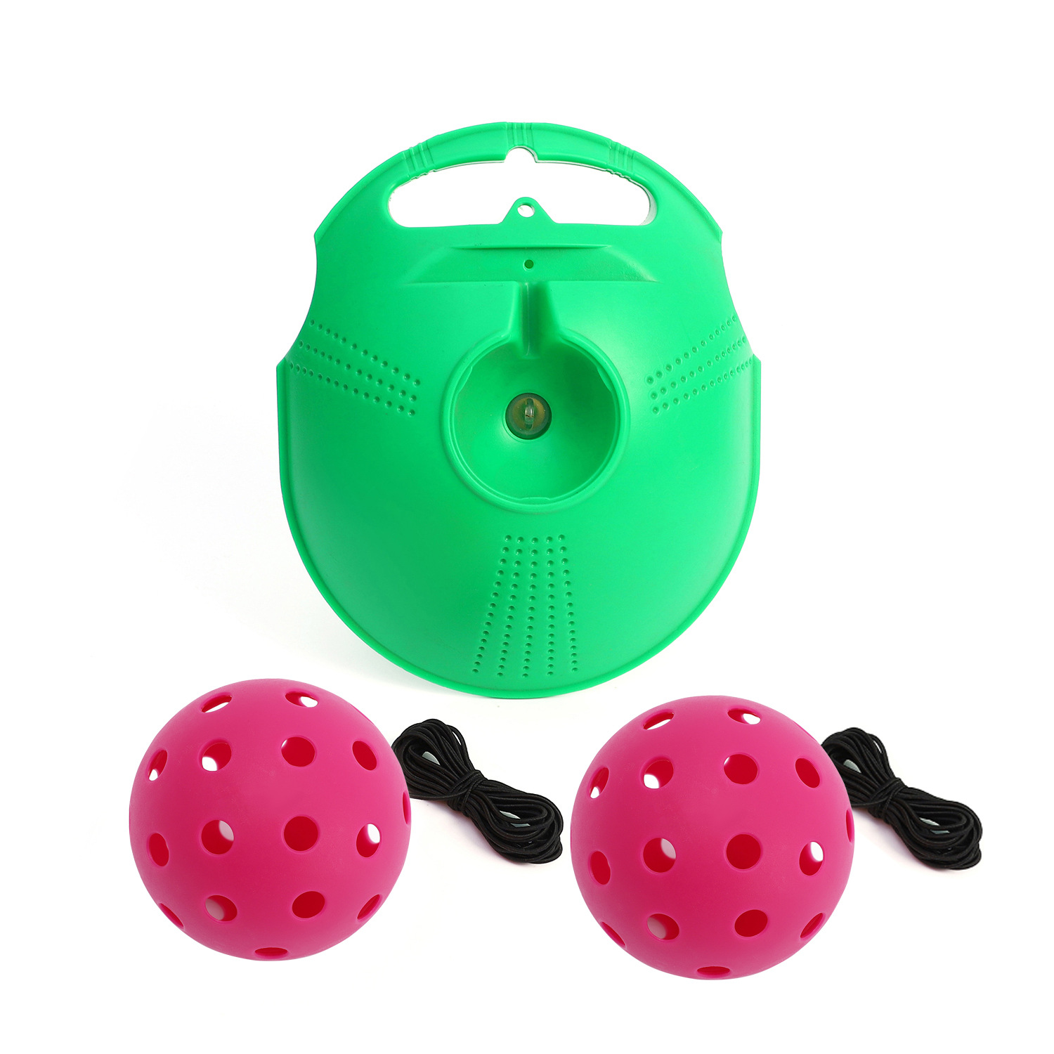 Picture of Pick ball trainer training base 40 holes high elastic plastic hole ball beginners practice Pickleball