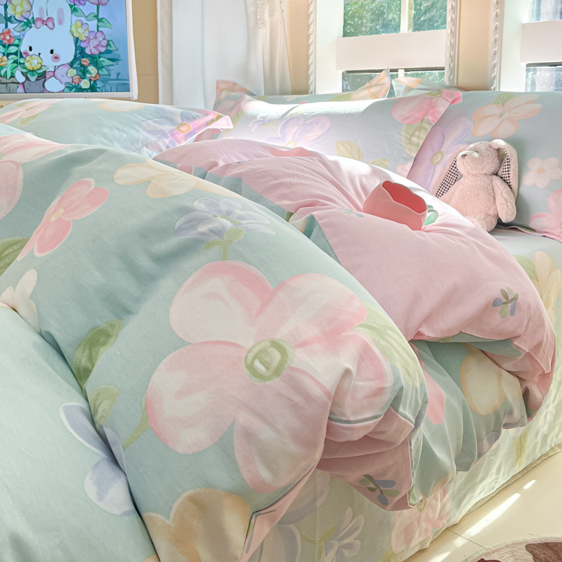 Picture of Pure cotton quilt cover single piece 100 cotton quilt cover children's spring and summer 150x 180x 200x 230 single double quilt cover