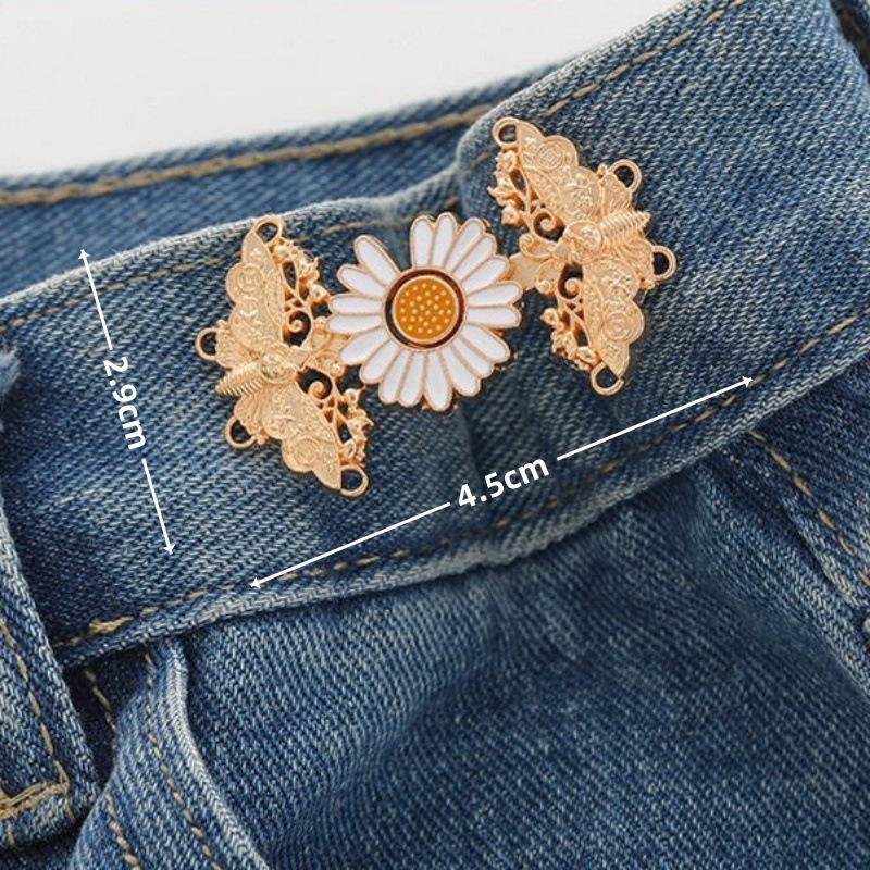 Picture of Chinese Knot Waist Buckle Pair Buckle Flat Bottom Removable Nail-free Seam-free Button Girl's Trouser Skirt Waist Size Change Artifact