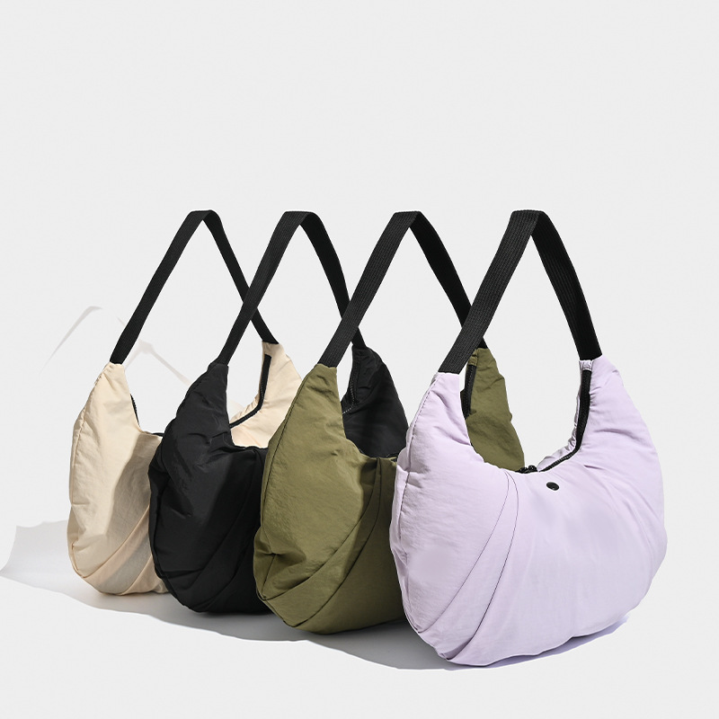Picture of Easiest for Match Horn Nylon Yoga Bag Fitness Bag 2024 New Lightweight Large-Capacity Bag Dumpling Bag Trendy Crescent Bag