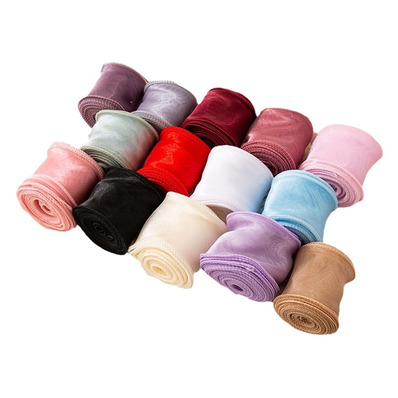 6cm fishtail yarn ribbon flower packaging ribbon bag bouquet handmade DIY bow jewelry tie cake ribbon