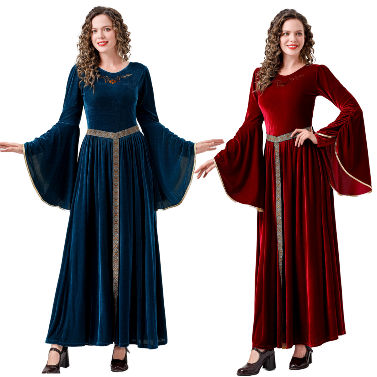 New European and American Game Clothing European Retro Court Clothing British Noble Queen's Dress Halloween Ball Princess Dress