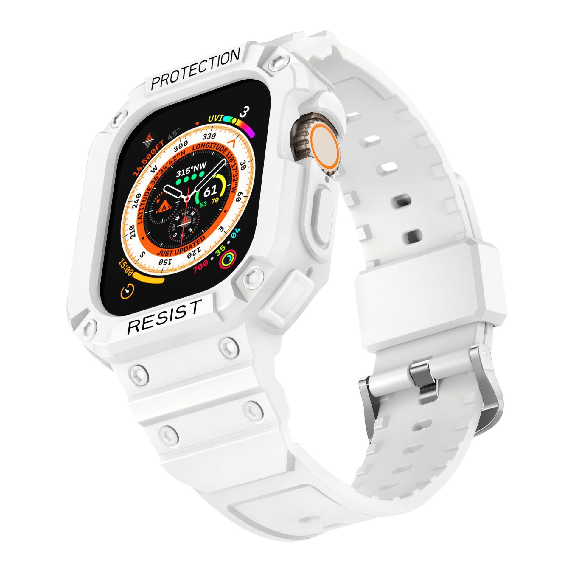 Picture of Suitable for Applewatch9Ultra2 Apple Watch Strap 49mm Pure Color Sports Tpu Integrated Strap Wholesale