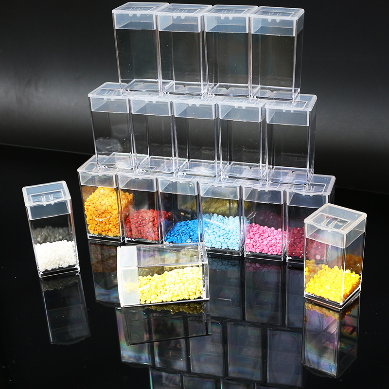 Picture of Diamond Painting Generous Bottle Storage Box Rice Beads Boxed Diamond Box DIY Nail Art Storage Box Acrylic Small Square Box