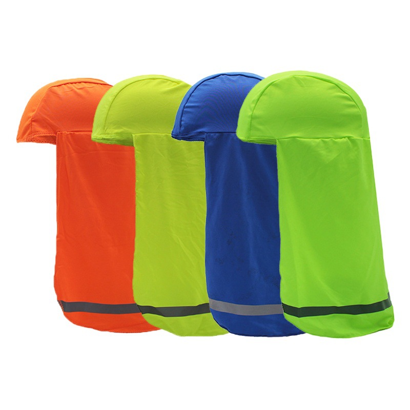 Cross-border outdoor riding long-tail hat summer sports turtle hat sweat-absorbent quick-drying safety helmet reflective sunshade shawl