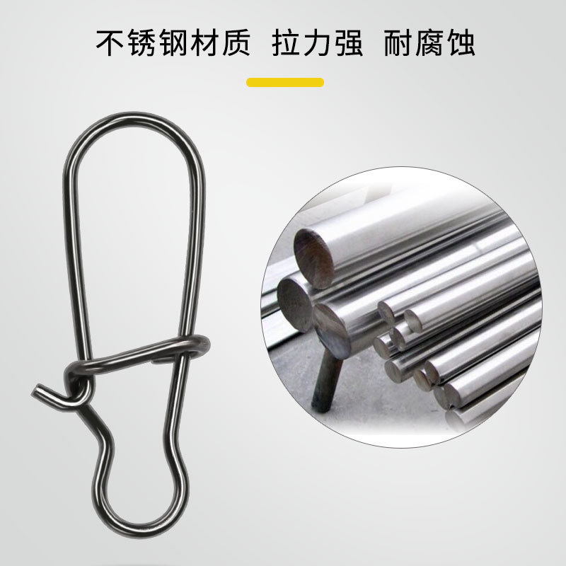 Picture of Hook Connection Ring Sea Fishing Gear Small Accessories Fishing Supplies Luya Enhanced Pin Stainless Steel Strong Connector