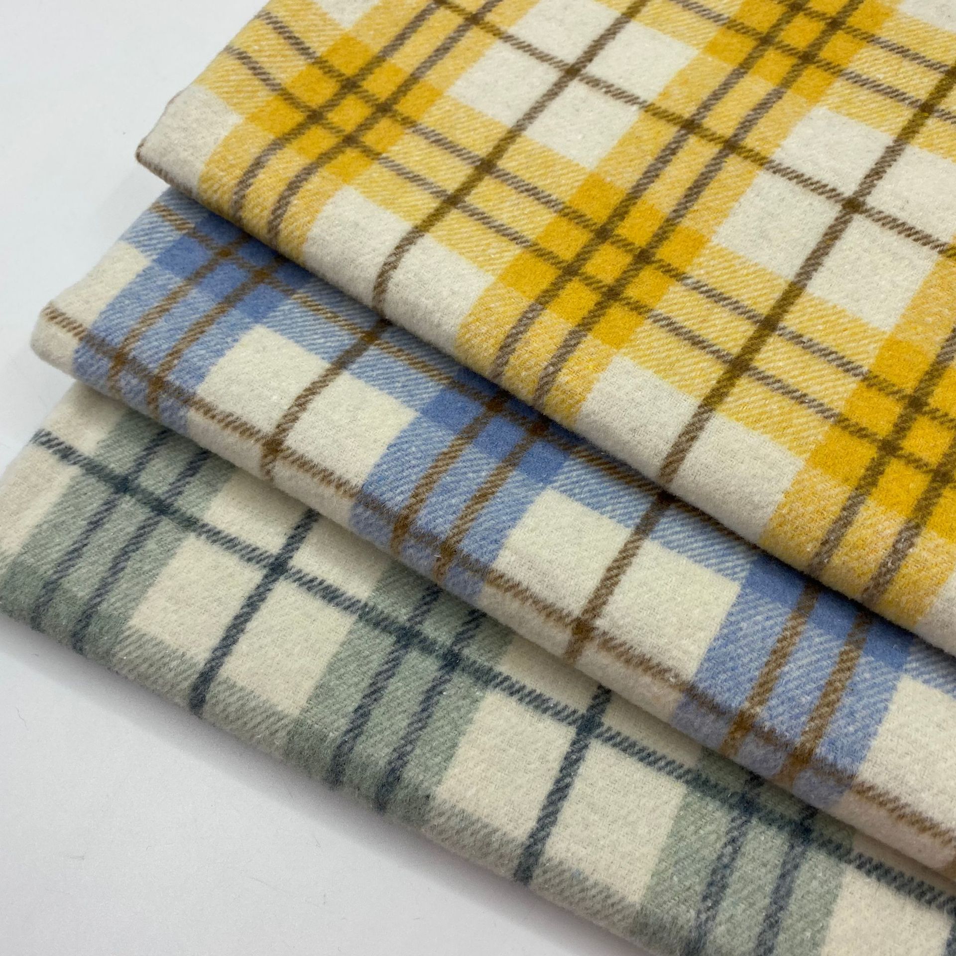 Wholesale woolen fabric woolen plaid woolen plaid fabric