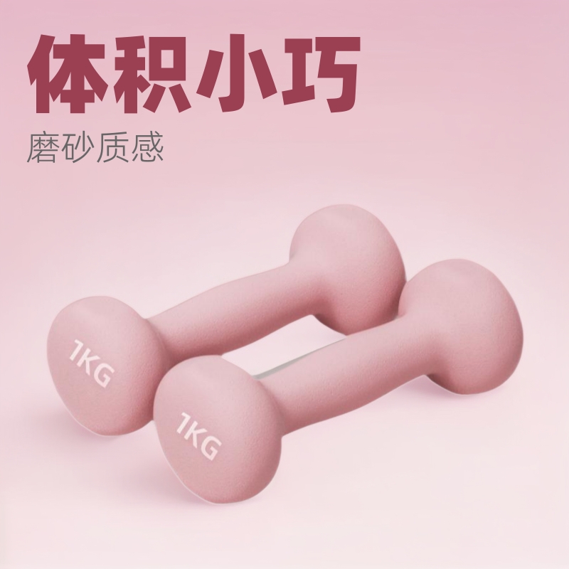 Carefully Selected Plastic-Dipped Dumbbells 2kg Pair of Women's Fitness Home Equipment Kidsren's Arm Muscle Training Yoga Small Dumbbell Set