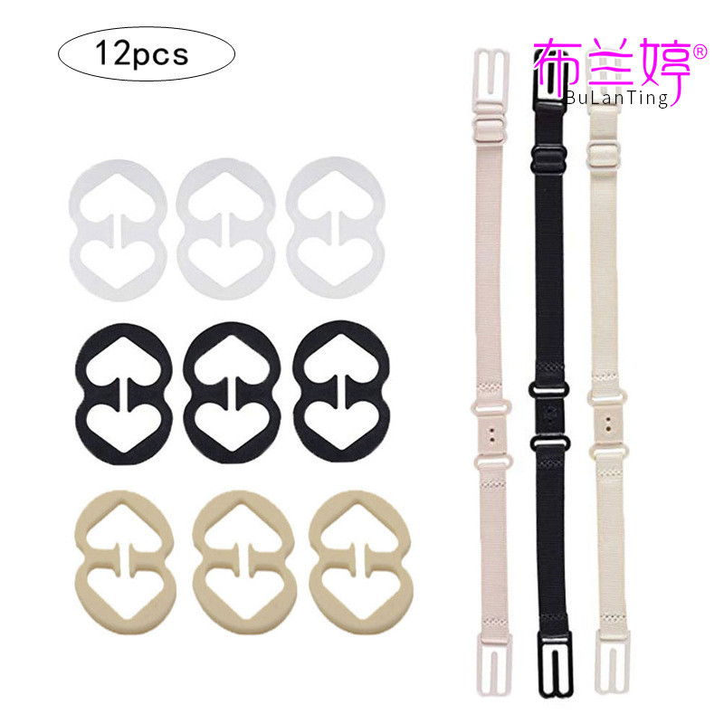 Picture of 12Pcs Cross-Border Combination Set of 9 Bras Anti-Slip Buckles, 3 Bras Latches, Anti-Slip Straps, Invisible Intimates Buckles