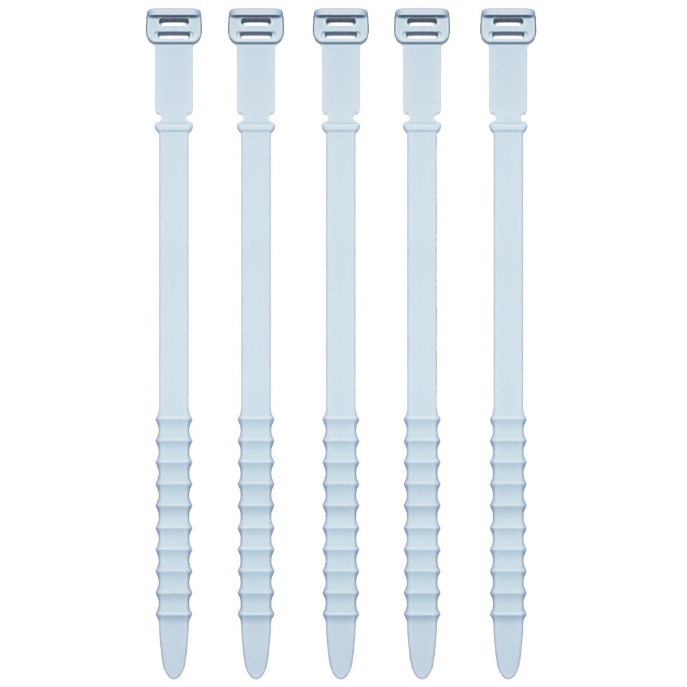 Picture of 180mm Extended Silicone Cable Tie Organizer, Earphone Data Cable Storage Silicone Strap, Extended Version