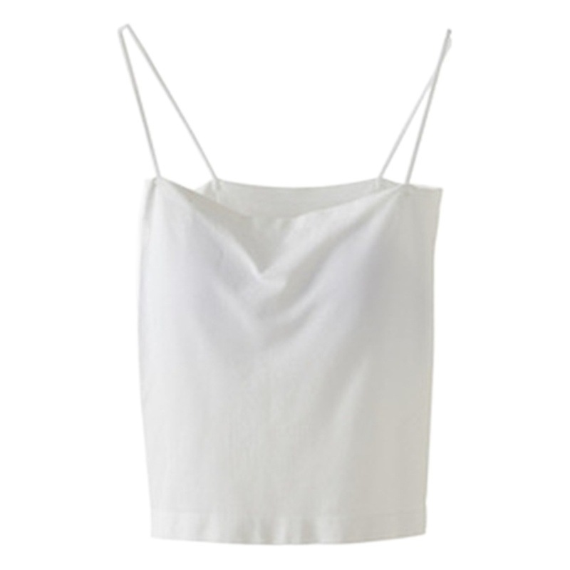 Off-shoulder tube top with chest pad early spring niche design suspender sweet cool thin belt vest outside wear inner top women