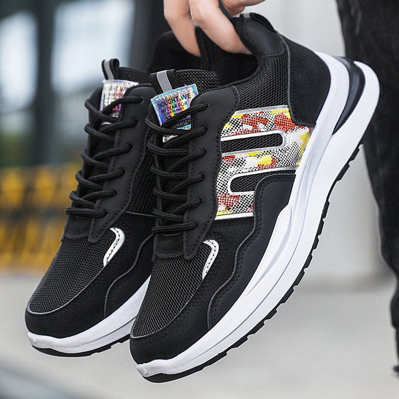 Men's Running Shoes Spring New Breathable Mesh Casual Shoes Foreign Trade Trendy Sports Shoes Live Broadcast Same Style Men's Shoes