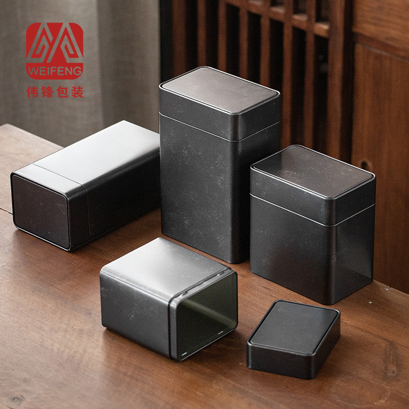 Vintage Frosted Iron Tea Cans Metal Sealed Cans Two and a Half Jin One Jin Pack Bulk Tea Universal Tea Packaging Box