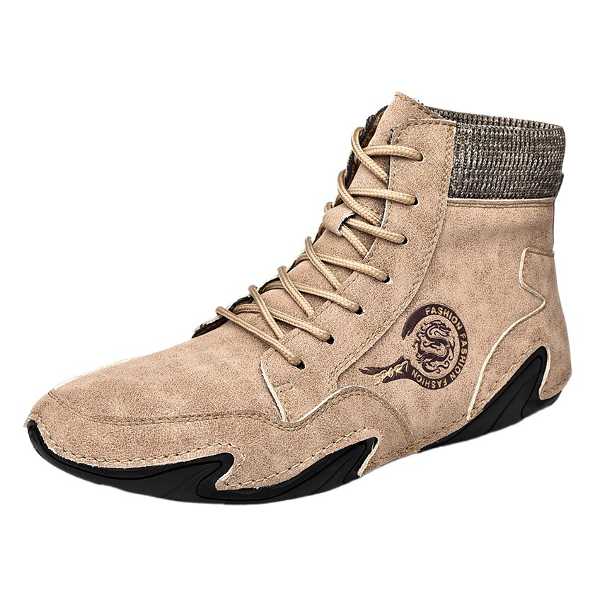 Autumn and winter 2023 new foreign trade cross-border plus size men's casual high-top martin boots plus cotton warm men's shoes manufacturers