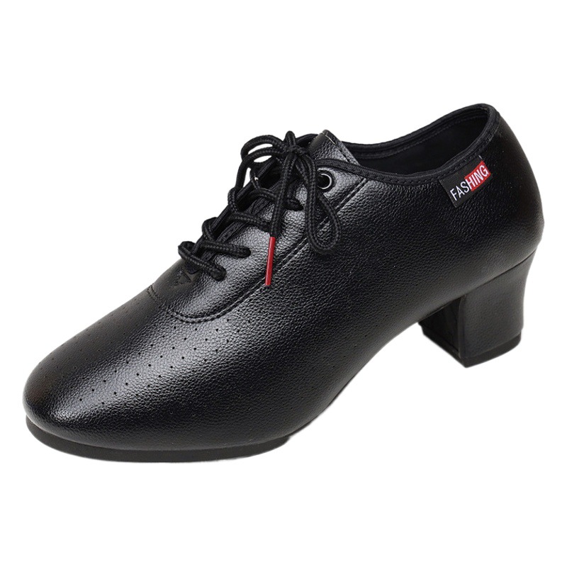 Dancing Shoes Women's Adult Latin Dancing Shoes Women's Square Dancing Shoes Middle-heel Teacher's Shoes Soft-soled Breathable Sailor Dancing Shoes