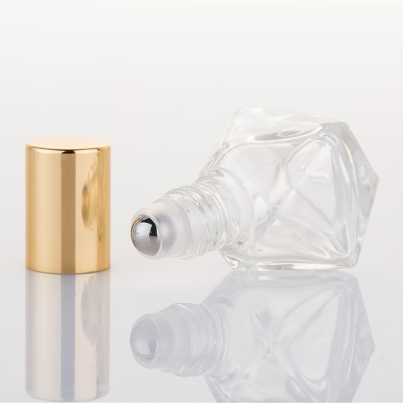 Picture of in stock 8ml Diamond Glass Roller Bead Bottle Perfume Walking Bead Oil Bottle Cosmetic Perfume Bottled