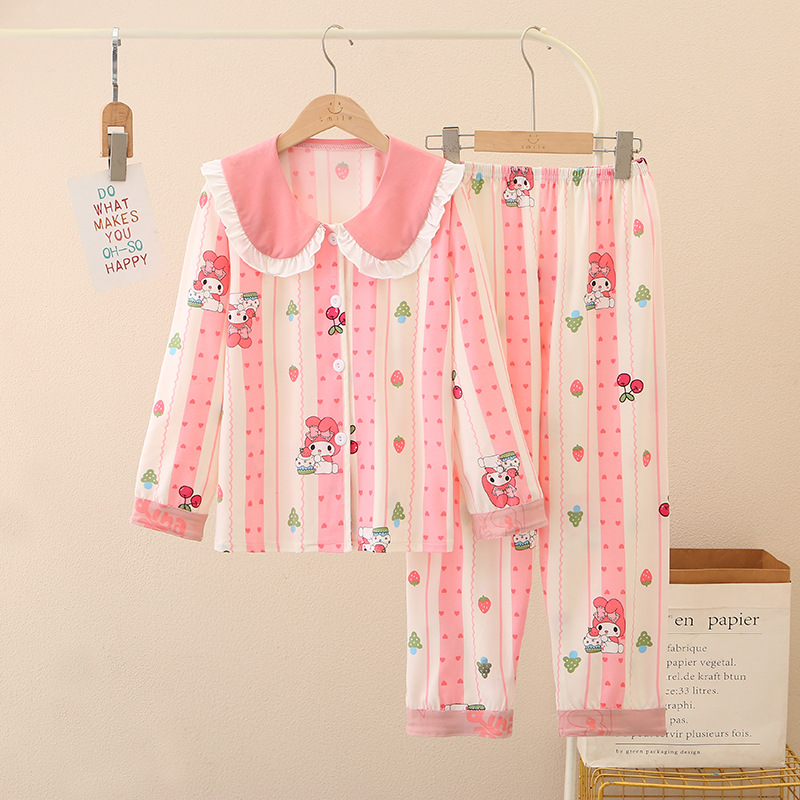 Picture of South Korea children's clothing spring and autumn children's home clothing suit summer long sleeve pajamas women's casual home clothing women's children's clothing wholesale