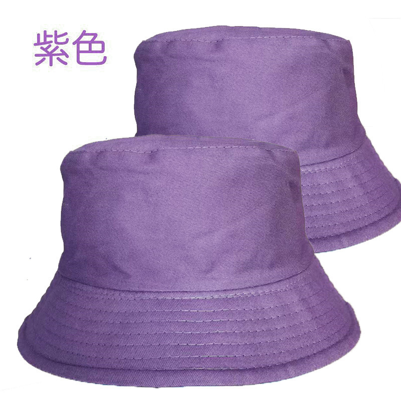 Picture of Cross-border adult fisherman hat solid color custom logo embroidery printing fisherman hat sunshade light plate custom basin hat