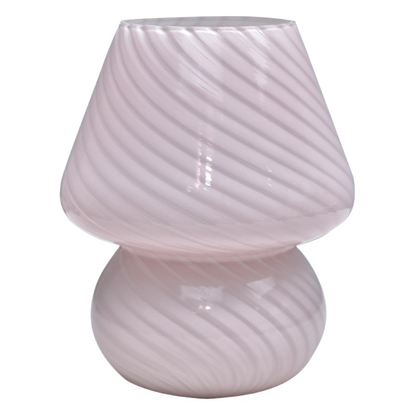 Creative Glass Table Lamp Retro Little Red Book Mushroom Lamp Homestay Study Ins Night Light Bedroom Sleep Bedside Lamp