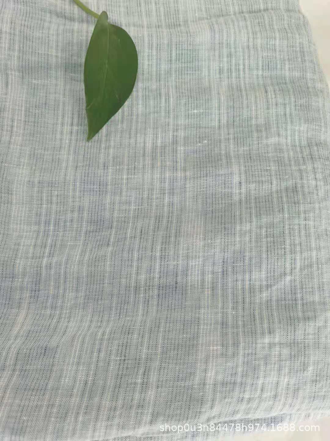 Picture of Segment Dyed Linen Yarn-dyed Enzyme Washed Wide Cloth Linen Curtain Section Dyed Cloth New Linen Bedding Fabric