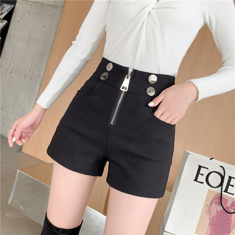 2024 Black New Summer Thin Slim-fit Suit Shorts Women's Small Casual All-match Spice Girls Bottoming Boots Pants