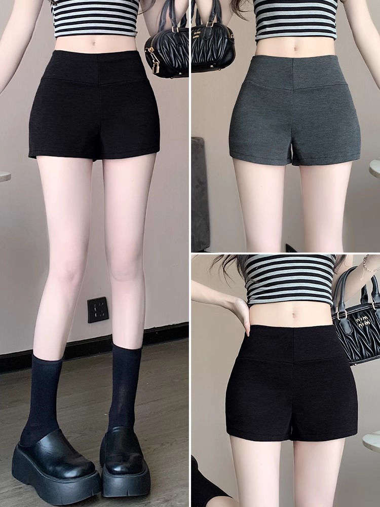 Black Outer Shorts Women's Autumn All-match Hot Girl Small High Waist Slim-fit Slim-fit Tight A- line Boots Pants